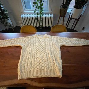 L.L. Bean Men's Heritage Sweater, Irish Fisherman's Crewneck (made in Ireland)